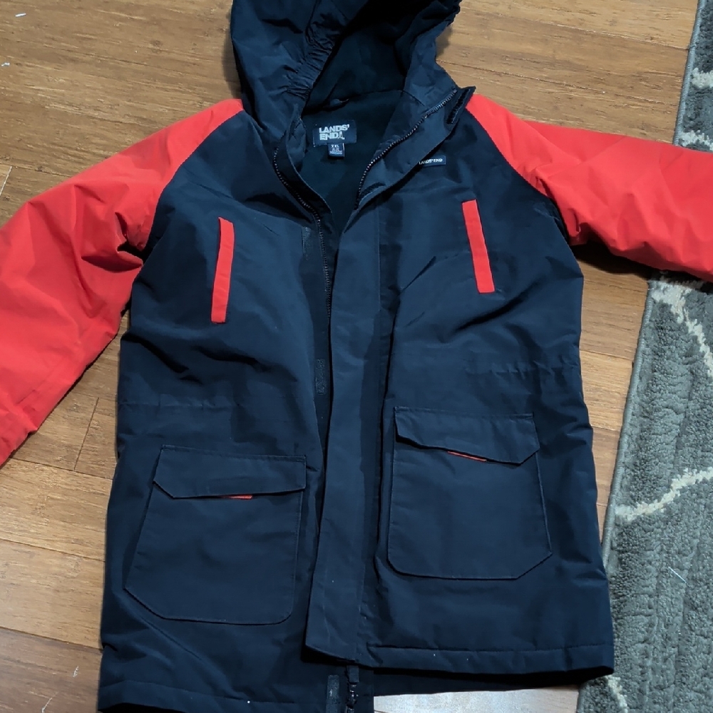 Black and Red Hooded Jacket